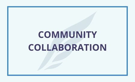 Soaring logo with title Community Collaboration