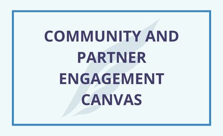 Soaring logo with title Community and Partner Engagement Canvas