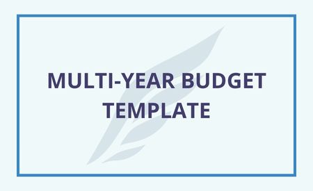 Soaring logo with title Multi-Year Budget Template