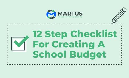 Martus logo with title 12 Step Checklist for Creating A School Budget