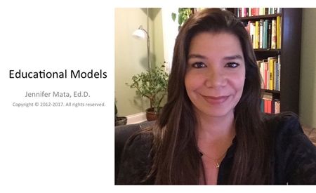 A profile image of Dr. Jennifer Mata with the title Educational Models