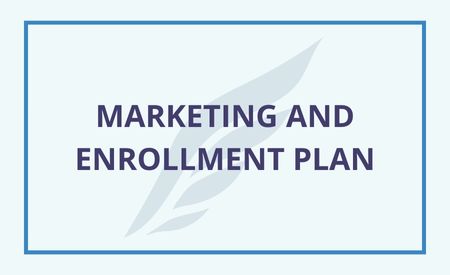 Soaring logo with title Marketing and Enrollment Plan