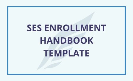 Soaring logo with title SES Enrollment Handbook Template