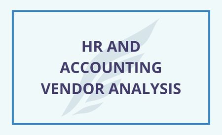 Soaring Logo with title HR and Accounting Vendor Analysis