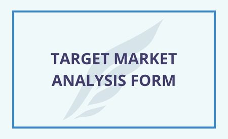 Target Market Analysis Form Cover Slide with Text and Soaring Logo